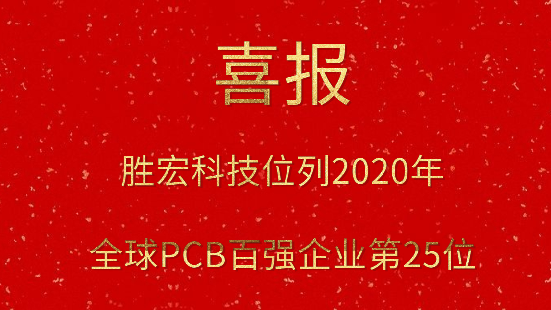 best365网页版登录科技位列2020年全球PCB百强企业第25位